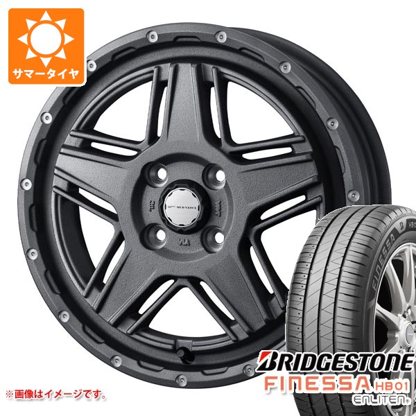 【タイヤ交換対象】サマータイヤ 155/65R14 75H ブリヂストン フィネッサ HB01 マッドヴァンス07 4.5-14 タイヤホイール4本セット