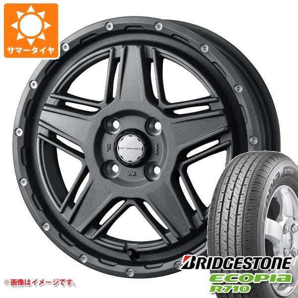 【タイヤ交換対象】キャリイ DA16T用 サマータイヤ ブリヂストン エコピア R710 165/80R14 91/90N (165R14 6PR相当) マッドヴァンス07 4.5-14 タイヤホイール4本セット