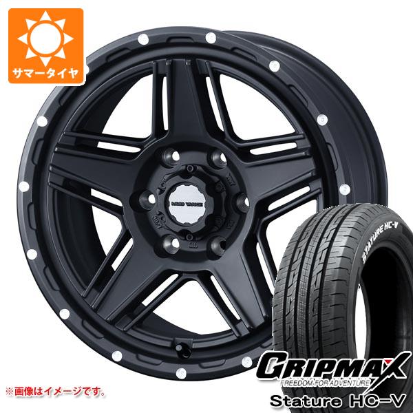 【タイヤ交換対象】ハイエース 200系用 サマータイヤ グリップマックス スタチャー HC-V 215/65R16C 109/107S ホワイトレター マッドヴァンス07 6.5-16 タイヤホイール4本セット｜タイヤマックス