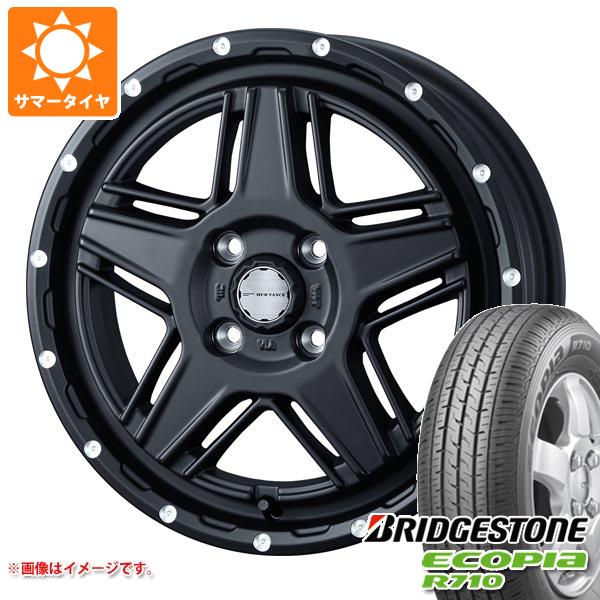 【タイヤ交換対象】ハスラー用 サマータイヤ ブリヂストン エコピア R710 165/80R14 97/95N (165R14 8PR相当) マッドヴァンス07 4.5-14 タイヤホイール4本セット