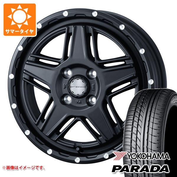 【タイヤ交換対象】2026年製 サマータイヤ 165/55R14 95/93N ヨコハマ パラダ PA03 ブラックレター マッドヴァンス07 軽自動車・あげ軽用 4.5-14 タイヤホイール4本セット｜タイヤマックス