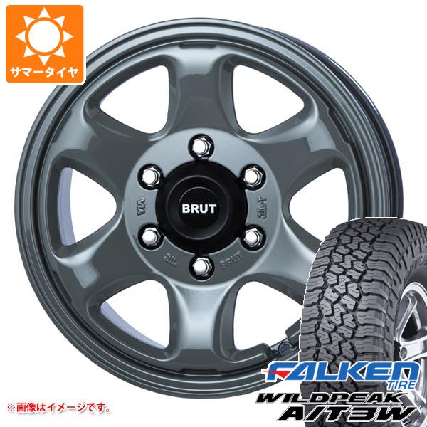 【タイヤ交換対象】ランドクルーザー300用 サマータイヤ ファルケン ワイルドピーク A/T3W LT265/70R17 121/118R ブルート BR-44 7.5-17 タイヤホイール4本セット|タイヤマックス