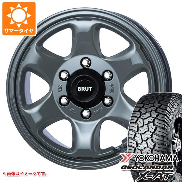 【タイヤ交換対象】ランドクルーザー300用 サマータイヤ ヨコハマ ジオランダー X-AT G016 LT275/70R17 114/110R ブラックレター ブルート BR-44 7.5-17 タイヤホイール4本セット