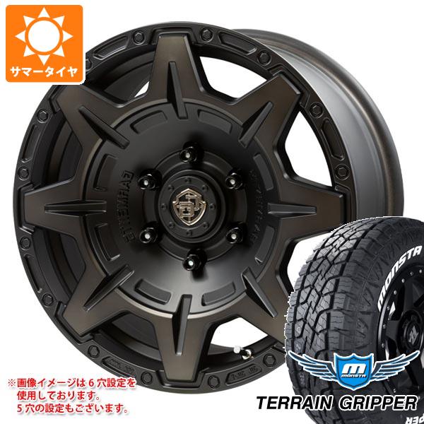 【タイヤ交換対象】5本セット FJクルーザー 10系用 サマータイヤ モンスタ テレーングリッパー LT285/70R17 121/118R ホワイトレター クロスオーバーガーメンツ スタイルM 8.0-17 タイヤホイール5本セット
