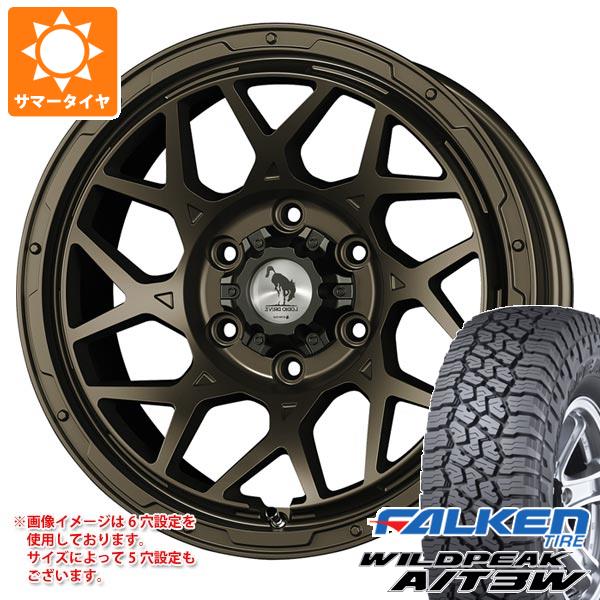 【タイヤ交換対象】FJクルーザー 10系用 サマータイヤ ファルケン ワイルドピーク A/T3W LT285/70R17 116Q スーパースター ロディオドライブ 8M モノ 8.0-17 タイヤホイール4本セット