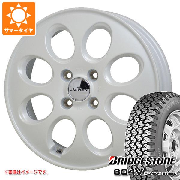 【タイヤ交換対象】アトレーワゴン S300系用 サマータイヤ ブリヂストン 604V RD-604 スチール 165R14 6PR (165/80R14 91/90N相当) ララパーム オーバル 4.5-14 タイヤホイール4本セット|タイヤマックス