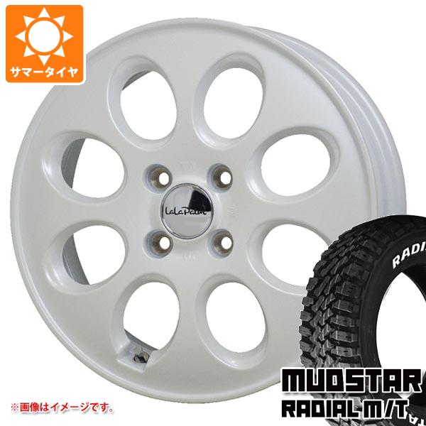 【タイヤ交換対象】ミツビシ デリカミニ B30系用 サマータイヤ マッドスター ラジアル M/T 165/65R15 81S ホワイトレター ララパーム オーバル 4.5-15 タイヤホイール4本セット