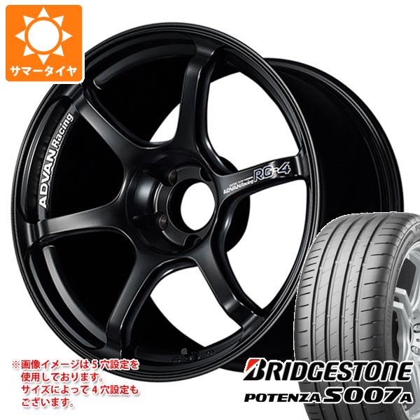 【タイヤ交換対象】2026年製 サマータイヤ 225/40R18 92Y XL ブリヂストン ポテンザ S007A アドバンレーシング RG-4 8.0-18 タイヤホイール4本セット