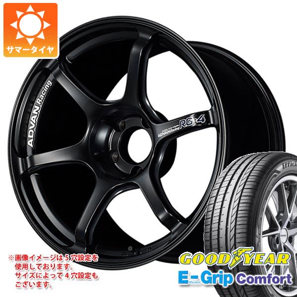 【タイヤ交換対象】サマータイヤ 235/50R18 101W XL グッドイヤー エフィシエントグリップコンフォート アドバンレーシング RG-4 8.0-18 タイヤホイール4本セット|タイヤマックス