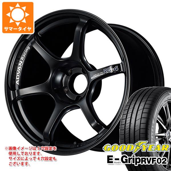 【タイヤ交換対象】サマータイヤ 225/50R18 99V XL グッドイヤー エフィシエントグリップ RVF02 アドバンレーシング RG-4 8.0-18 タイヤホイール4本セット