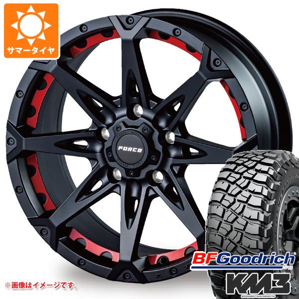 【タイヤ交換対象】5本セット ジープ ラングラー JK/JL系用 サマータイヤ BFグッドリッチ マッドテレーンT/A KM3 35x12.50R17LT 121Q フォース デナリ タイヤホイール5本セット