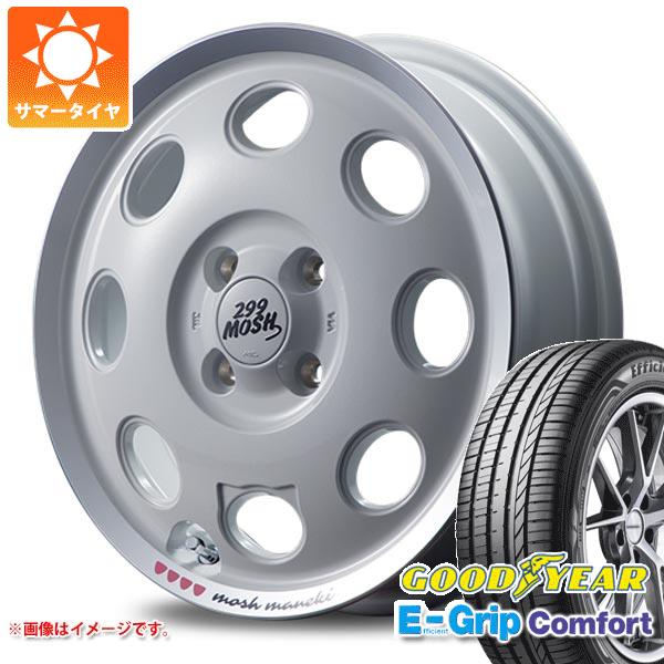 【タイヤ交換対象】サマータイヤ 155/55R14 69V グッドイヤー エフィシエントグリップコンフォート ニクキューモッシュ マネキ 4.5-14 タイヤホイール4本セット