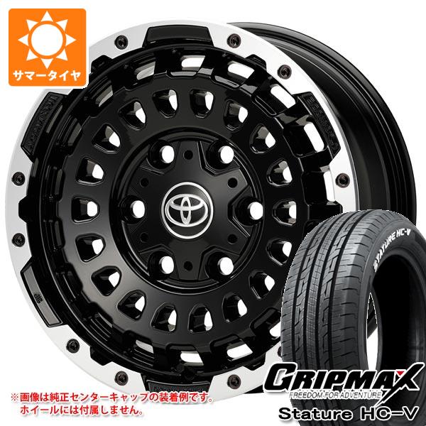 【タイヤ交換対象】ハイエース 200系用 サマータイヤ グリップマックス スタチャー HC-V 195/80R15LT 107/105Q ホワイトレター LX モノブロック CP 6.0-15 タイヤホイール4本セット