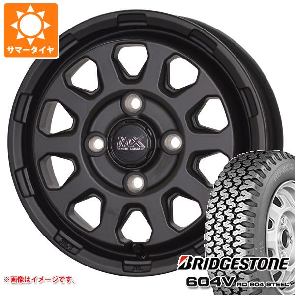【タイヤ交換対象】ハスラー用 サマータイヤ ブリヂストン 604V RD-604 スチール 165R14 6PR (165/80R14 91/90N相当) マッドクロスレンジャー 4.5-14 タイヤホイール4本セット|タイヤマックス