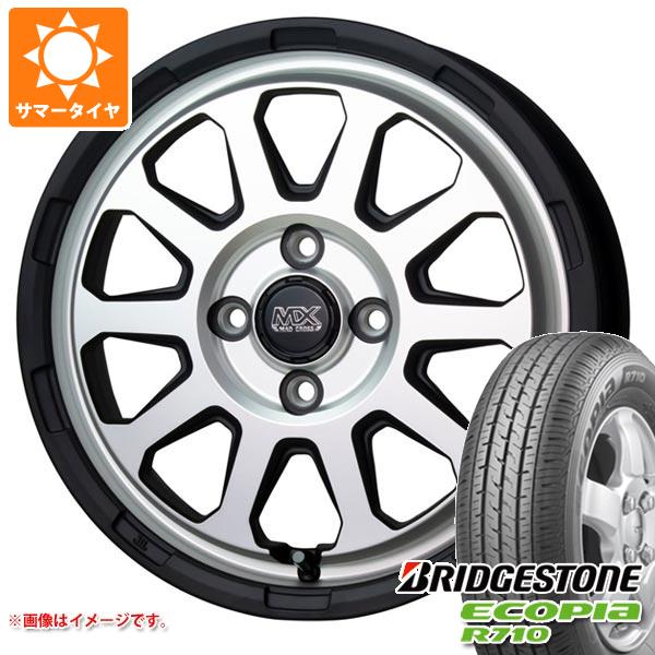 【タイヤ交換対象】サクシード プロボックス 160系用 サマータイヤ ブリヂストン エコピア R710 165/80R14 91/90N (165R14 6PR相当) マッドクロスレンジャー 5.0-14 タイヤホイール4本セット