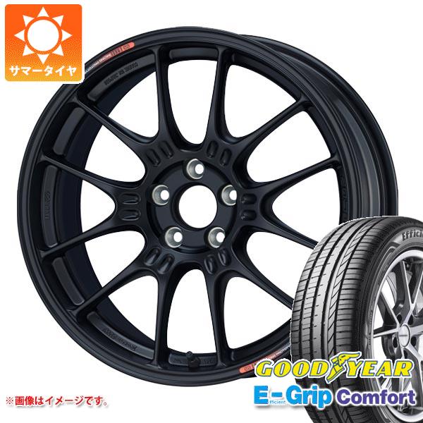 【タイヤ交換対象】サマータイヤ 215/45R17 91W XL グッドイヤー エフィシエントグリップコンフォート エンケイ レーシング GTC02 GR86/BRZ用 7.5-17 タイヤホイール4本セット