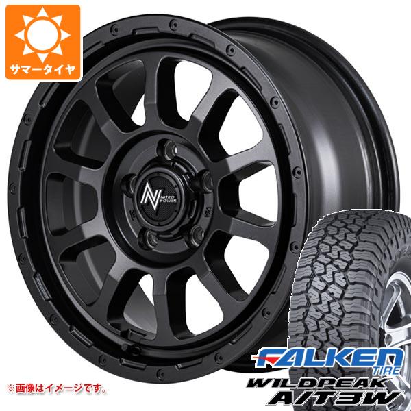 【タイヤ交換対象】ミツビシ エクリプスクロス GK系用 サマータイヤ ファルケン ワイルドピーク A/T3W 235/70R16 109T XL ナイトロパワー M10 パーシング バレルブラックエディション 7.0-16 タイヤホイール4本セット