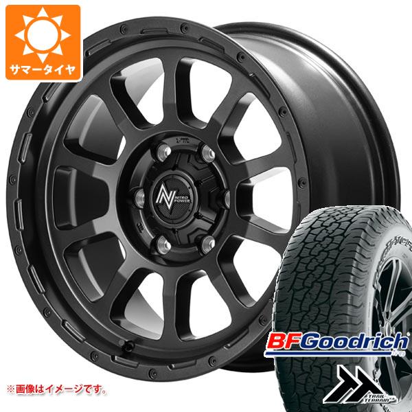 【タイヤ交換対象】ミツビシ トライトン LC2T用 サマータイヤ BFグッドリッチ トレールテレーンT/A 265/65R17 112T アウトラインホワイトレター ナイトロパワー M10 パーシング バレルブラックエディション 8.0-17 タイヤホイール4本セット