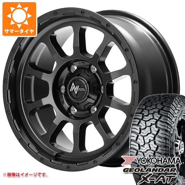 【タイヤ交換対象】ハイラックス 120系用 サマータイヤ ヨコハマ ジオランダー X-AT G016 LT265/70R17 121/118Q ブラックレター ナイトロパワー M10 パーシング バレルブラックエディション 8.0-17 タイヤホイール4本セット