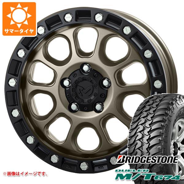 【タイヤ交換対象】ミツビシ デリカD5用 サマータイヤ ブリヂストン デューラー M/T674 LT225/75R16 110/107Q アウトラインホワイトレター MKW M204 7.0-16 タイヤホイール4本セット 108,750円