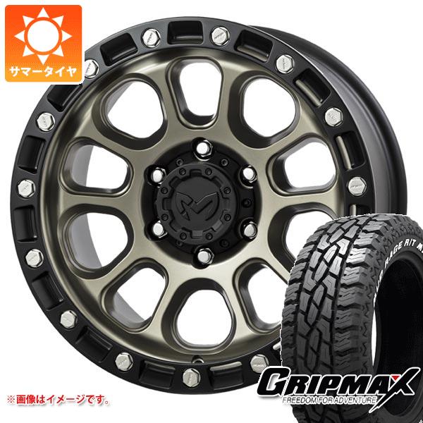 【タイヤ交換対象】サマータイヤ 275/70R17 121/118Q グリップマックス マッドレイジ R/T MAX ホワイトレター MKW M204 8.0-17 タイヤホイール4本セット