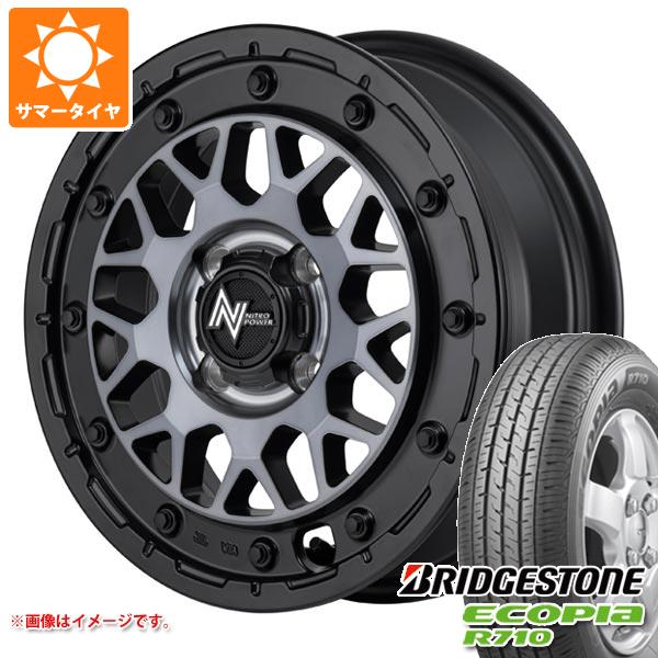 【タイヤ交換対象】スズキ エブリイバン DA17V用 サマータイヤ ブリヂストン エコピア R710 165/80R14 91/90N (165R14 6PR相当) ナイトロパワー M29 スティンガー 4.5-14 タイヤホイール4本セット