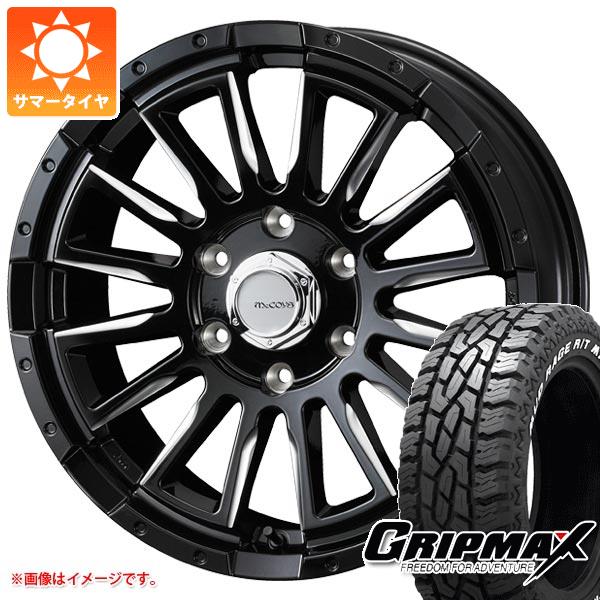 【タイヤ交換対象】ハイエース 200系用 サマータイヤ グリップマックス マッドレイジ R/T MAX LT215/70R16 100/97R ホワイトレター マッコイズ RV5 6.5-16 タイヤホイール4本セット|タイヤマックス
