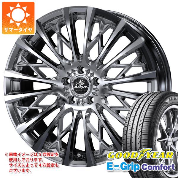 【タイヤ交換対象】サマータイヤ 215/35R19 85W XL グッドイヤー エフィシエントグリップコンフォート クレンツェ シュリット 855エボ 8.0-19 タイヤホイール4本セット