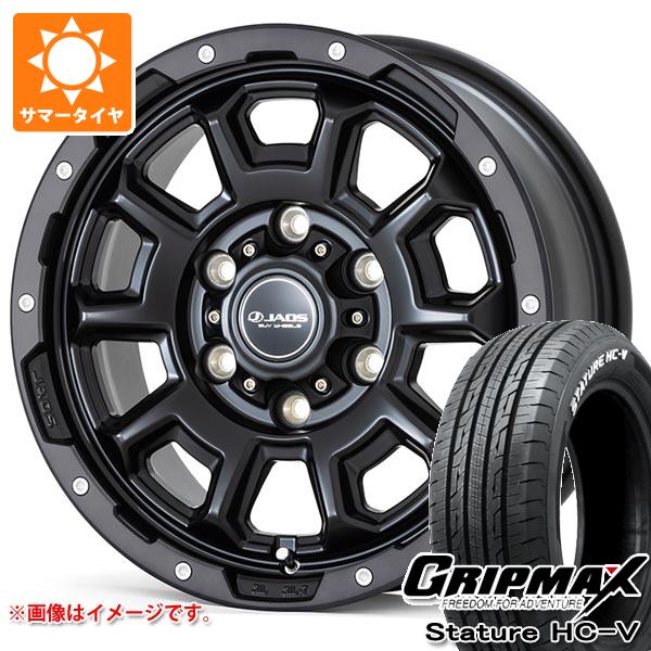 【タイヤ交換対象】ハイエース 200系用 サマータイヤ グリップマックス スタチャー HC-V 215/65R16C 109/107S ホワイトレター ジャオス アダマス BL5 6.5-16 タイヤホイール4本セット