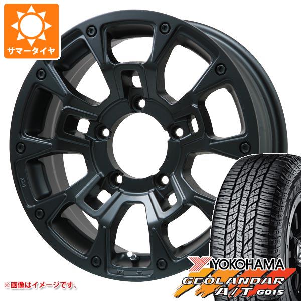 【タイヤ交換対象】ジムニーシエラ JB74W用 サマータイヤ ヨコハマ ジオランダー A/T G015 LT225/75R16 115/112R アウトラインホワイトレター Bラグナス BRD 5.5-16 タイヤホイール4本セット