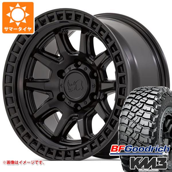 【タイヤ交換対象】ジープ ラングラー JK/JL系用 サマータイヤ BFグッドリッチ マッドテレーンT/A KM3 LT265/70R17 121/118Q ブラックライノ キャリコ タイヤホイール4本セット