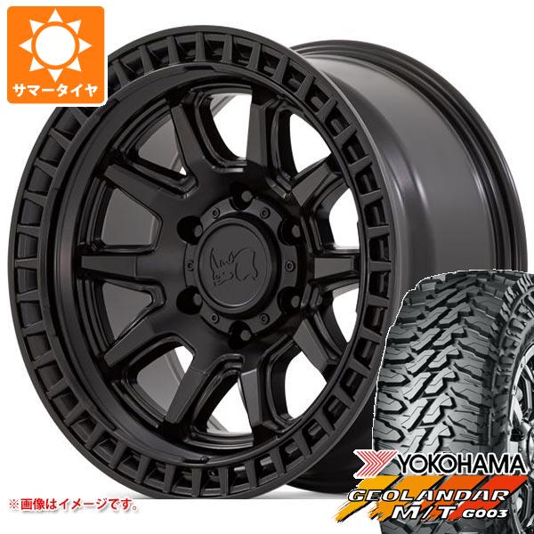 【タイヤ交換対象】ジープ ラングラー JK/JL系用 サマータイヤ ヨコハマ ジオランダー M/T G003 LT275/70R17 121/118Q ブラックライノ キャリコ タイヤホイール4本セット