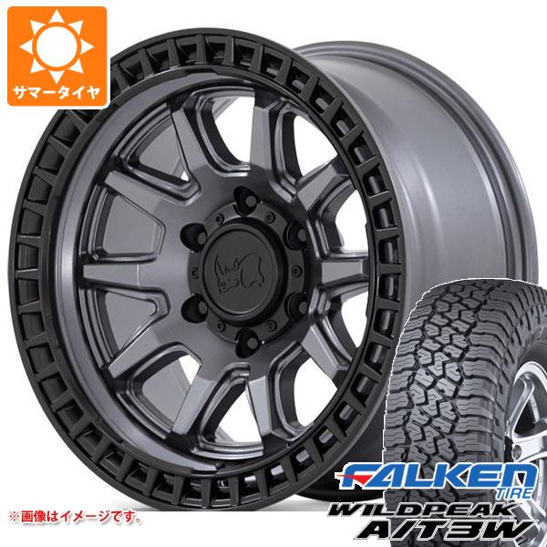 【タイヤ交換対象】ジープ ラングラー JK/JL系用 サマータイヤ ファルケン ワイルドピーク A/T3W LT265/70R17 121/118R ブラックライノ キャリコ タイヤホイール4本セット|タイヤマックス