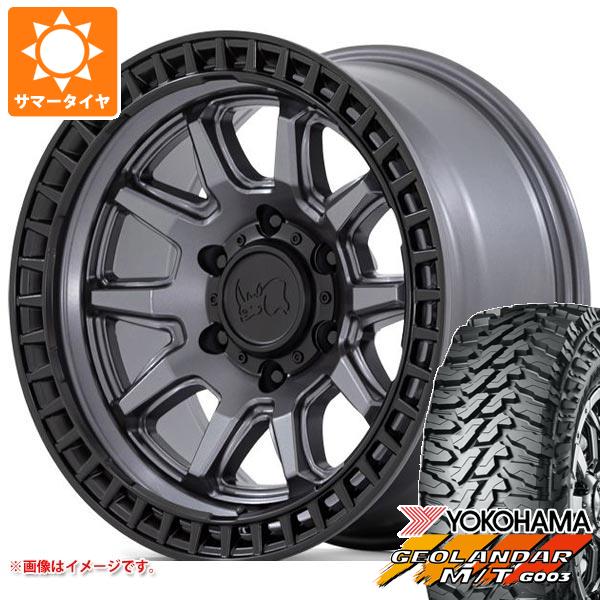 【タイヤ交換対象】5本セット ジープ ラングラー JK/JL系用 サマータイヤ ヨコハマ ジオランダー M/T G003 LT275/70R17 121/118Q ブラックライノ キャリコタイヤホイール5本セット