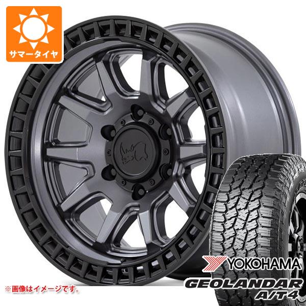 【タイヤ交換対象】ジープ ラングラー JK/JL系用 サマータイヤ ヨコハマ ジオランダー A/T4 G018 LT285/70R17 121/118S アウトラインホワイトレター ブラックライノ キャリコ タイヤホイール4本セット