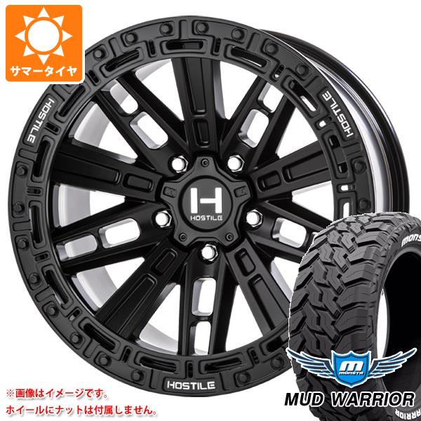 【タイヤ交換対象】ジープ ラングラー JK/JL系用 サマータイヤ モンスタ マッドウォーリアー LT265/70R17 121/118Q ホワイトレター HOSTILE H129 モハベ タイヤホイール4本セット