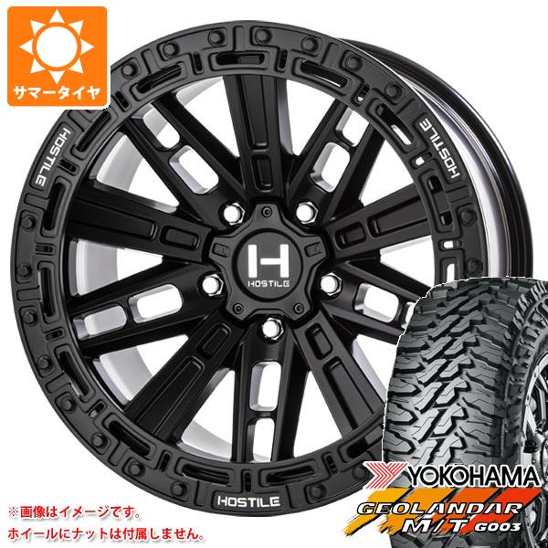【タイヤ交換対象】ジープ ラングラー JK/JL系用 2026年製 サマータイヤ ヨコハマ ジオランダー M/T G003 LT265/70R17 121/118Q HOSTILE H129 モハベ タイヤホイール4本セット|タイヤマックス