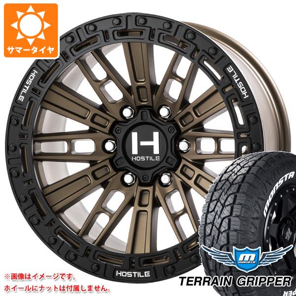 【タイヤ交換対象】ランドクルーザー プラド 150系用 サマータイヤ モンスタ テレーングリッパー LT285/70R17 121/118R ホワイトレター HOSTILE H129 モハベ 9.0-17 タイヤホイール4本セット