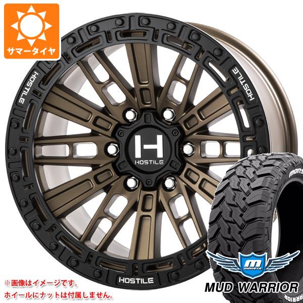 【タイヤ交換対象】ランドクルーザー プラド 150系用 サマータイヤ モンスタ マッドウォーリアー LT265/65R17 120/117Q ホワイトレター HOSTILE H129 モハベ 9.0-17 タイヤホイール4本セット
