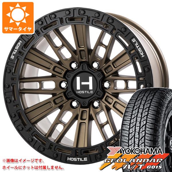 【タイヤ交換対象】FJクルーザー 10系用 サマータイヤ ヨコハマ ジオランダー A/T G015 P285/70R17 117T アウトラインホワイトレター HOSTILE H129 モハベ 9.0-17 タイヤホイール4本セット|タイヤマックス