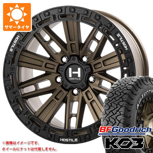 【タイヤ交換対象】ジープ ラングラー JK/JL系用 2026年製 サマータイヤ BFグッドリッチ オールテレーンT/A KO3 LT285/70R17 121/118S ホワイトレター ホスタイル H129 モハベ タイヤホイール4本セット|タイヤマックス