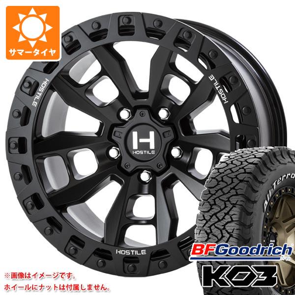 【タイヤ交換対象】ジープ ラングラー JK/JL系用 2026年製 サマータイヤ BFグッドリッチ オールテレーンT/A KO3 LT285/70R17 121/118S ホワイトレター ホスタイル H130 クランドン タイヤホイール4本セット｜タイヤマックス