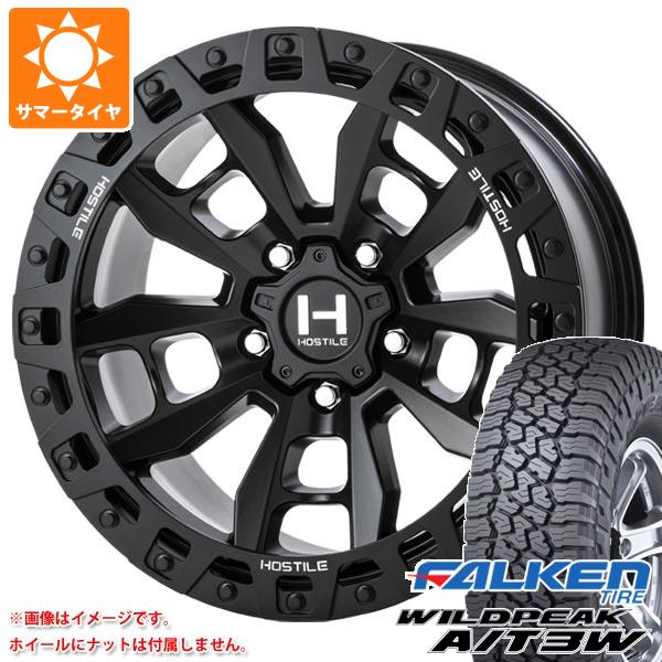 【タイヤ交換対象】ジープ ラングラー JK/JL系用 サマータイヤ ファルケン ワイルドピーク A/T3W LT285/70R17 116Q HOSTILE H130 クランドン タイヤホイール4本セット