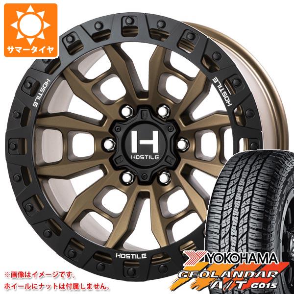 【タイヤ交換対象】FJクルーザー 10系用 サマータイヤ ヨコハマ ジオランダー A/T G015 P285/70R17 117T アウトラインホワイトレター HOSTILE H130 クランドン 9.0-17 タイヤホイール4本セット|タイヤマックス