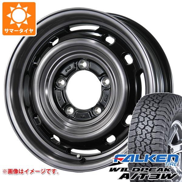 【タイヤ交換対象】5本セット ジムニー用 サマータイヤ ファルケン ワイルドピーク A/T3W 175/80R16 91S ランドフット XFG 5.5-16 タイヤホイール5本セット