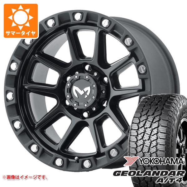 【タイヤ交換対象】トヨタ ランドクルーザー250用 サマータイヤ ヨコハマ ジオランダー A/T4 G018 LT265/70R18 124/121S ブラックレター MKW M205 8.0-18 タイヤホイール4本セット