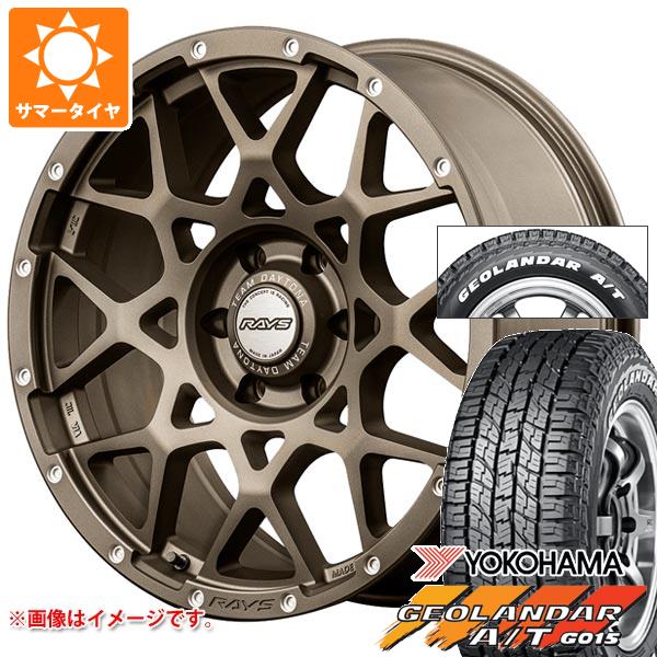 【タイヤ交換対象】ハイエース 200系用 サマータイヤ ヨコハマ ジオランダー A/T G015 215/65R16C 109/107S ホワイトレター レイズ デイトナ M8 6.5-16 タイヤホイール4本セット