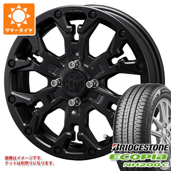【タイヤ交換対象】サマータイヤ 165/55R14 72V ブリヂストン エコピア NH200C クリムソン MG ゴーレム ジュニア 4.5-14 タイヤホイール4本セット