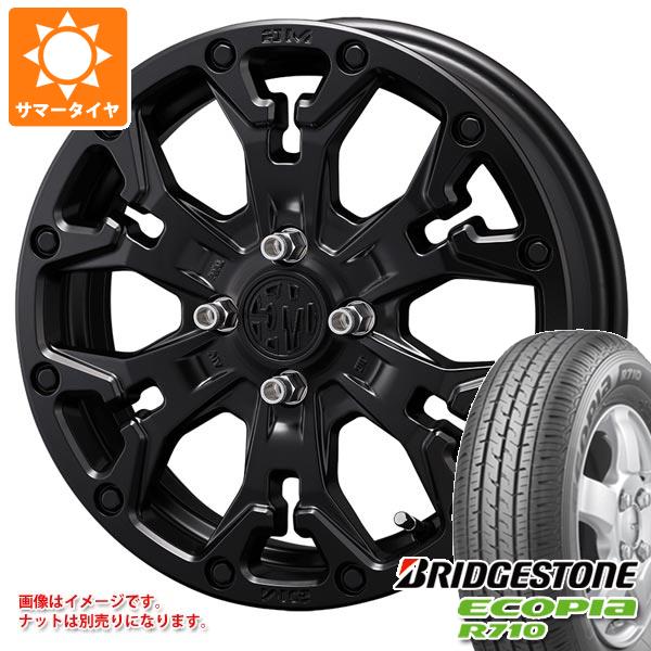 【タイヤ交換対象】ハイゼットカーゴ S320系用 サマータイヤ ブリヂストン エコピア R710 165/80R14 91/90N (165R14 6PR相当) クリムソン MG ゴーレム ジュニア 4.5-14 タイヤホイール4本セット|タイヤマックス