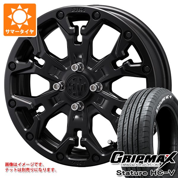 【タイヤ交換対象】ライズ用 サマータイヤ グリップマックス スタチャー HC-V 215/65R16C 109/107S ホワイトレター クリムソン MG ゴーレム ジュニア 6.0-16 タイヤホイール4本セット